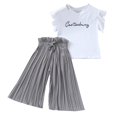 thumbnail image 1 of 2025 Outfits Tops+Ruffle Pants Teen Sweatpants Set Shirt T Loose Children 23 Piece Gift Set s Kid Clothes s Outfits&Set, 1 of 7