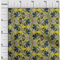 thumbnail image 1 of oneOone Cotton Poplin Fabric Leaves & Floral Block Printed Craft Fabric BTY 42 Inch Wide, 1 of 4