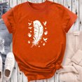thumbnail image 4 of Dadaria Chemise Orange pour Femmes Hauts Manches Courtes T-Shirt Col Rond Été Chandail Blouses TG, 4 of 5