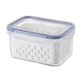 thumbnail image 2 of Produce Keepers, Refrigerator Storage Containers, Fresh Food Organizer Bins, Leak Proof Lid, Removable Colander, Microwave And Dishwasher reliable, Space Saving Kitchen Organization, 2 of 9