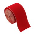 thumbnail image 1 of TopLLC Christmas Red Velvet Ribbon Wired, 2.5 Inch x 2.2 Yard Red Fabric Wired Ribbon with Gold Edge, Christmas Tree Decorative Ribbon Christmas Decorations for Gift Wrapping Bow Wreath Garland, 1 of 6