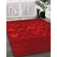 thumbnail image 2 of Ahgly Company Indoor Round Mid-Century Modern Red Oriental Area Rugs, 6' Round, 2 of 6