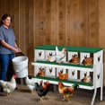 thumbnail image 2 of Chicken Nesting Box, 10 Compartment Metal Chicken Nesting Boxes for Chicken Coop, Easy Egg Collection, Easy Cleaning, Chicken Laying Boxes with Bracket Legs for Hens, Green, 2 of 7