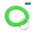 thumbnail image 3 of Unique Bargains Porte-Clés Spirale Extensible en Plastique à Ressorts de Poignet, Vert, Lot de 5, 3 of 5
