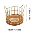 thumbnail image 3 of Amzcrzy Coffee Bar Accessories Storage Basket Coffee Capsule Storage Basket Iron Desktop Table Storage Basket Kitchen Coffee Storage Basket Tea Bag Organizer Coffee Organizer Station, 3 of 7