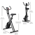 thumbnail image 4 of Soozier Vélo d'exercice pliable Vélo d'exercice stationnaire Vélo droit Cardio Workout Résistance à 8 niveaux, 4 of 9