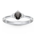 thumbnail image 2 of Birthstone Oval Ring with Shoulder Accents - Smokey Quartz (June), 2 of 5