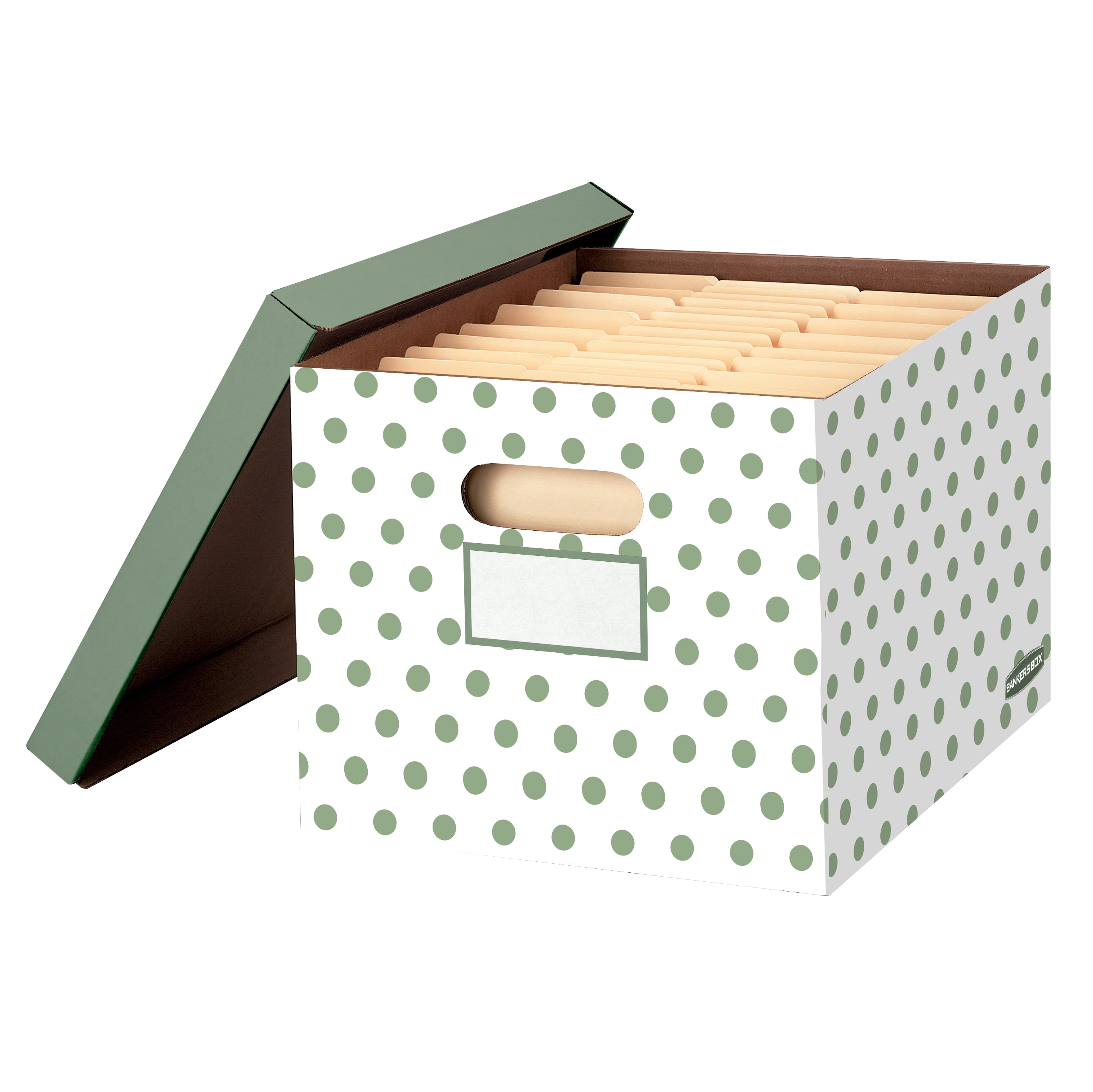 Boîte de rangement décorative Fellowes Bankers Box (lot de 2), carton ondulé