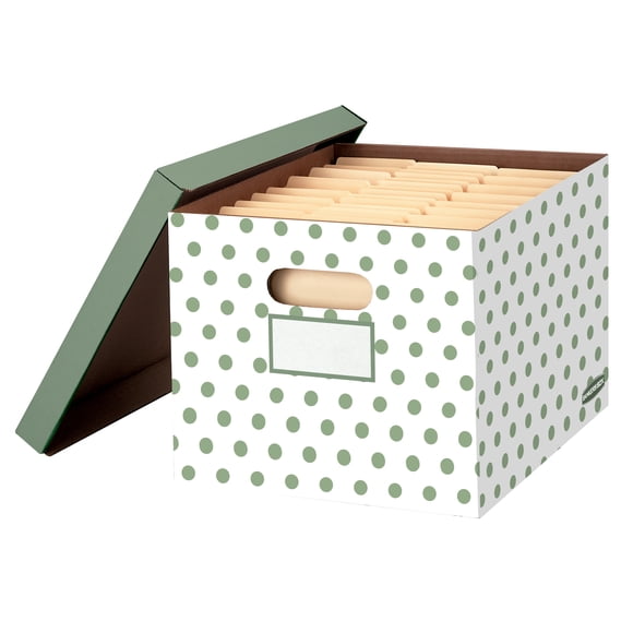 Fellowes Bankers Box Decorative Storage Box - 2 pack, Corrugate