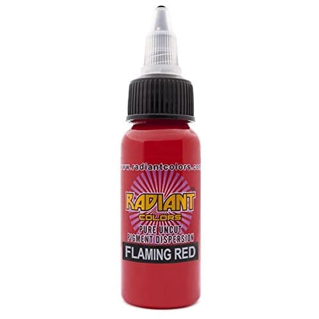Radiant Colors Encre à Tatouage - Rouge Flamboyant 1 Oz