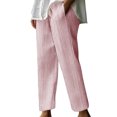 thumbnail image 1 of FNFYFH Clearance Plus Size Comfortable Ladies Linen Trousers Loose, 1 of 6