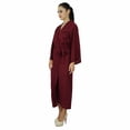 thumbnail image 3 of Bimba Peignoir Long Uni pour Femmes avec Ceinture, Modal Doux en Coton, Enveloppant, Rond, Uni, 3 of 6