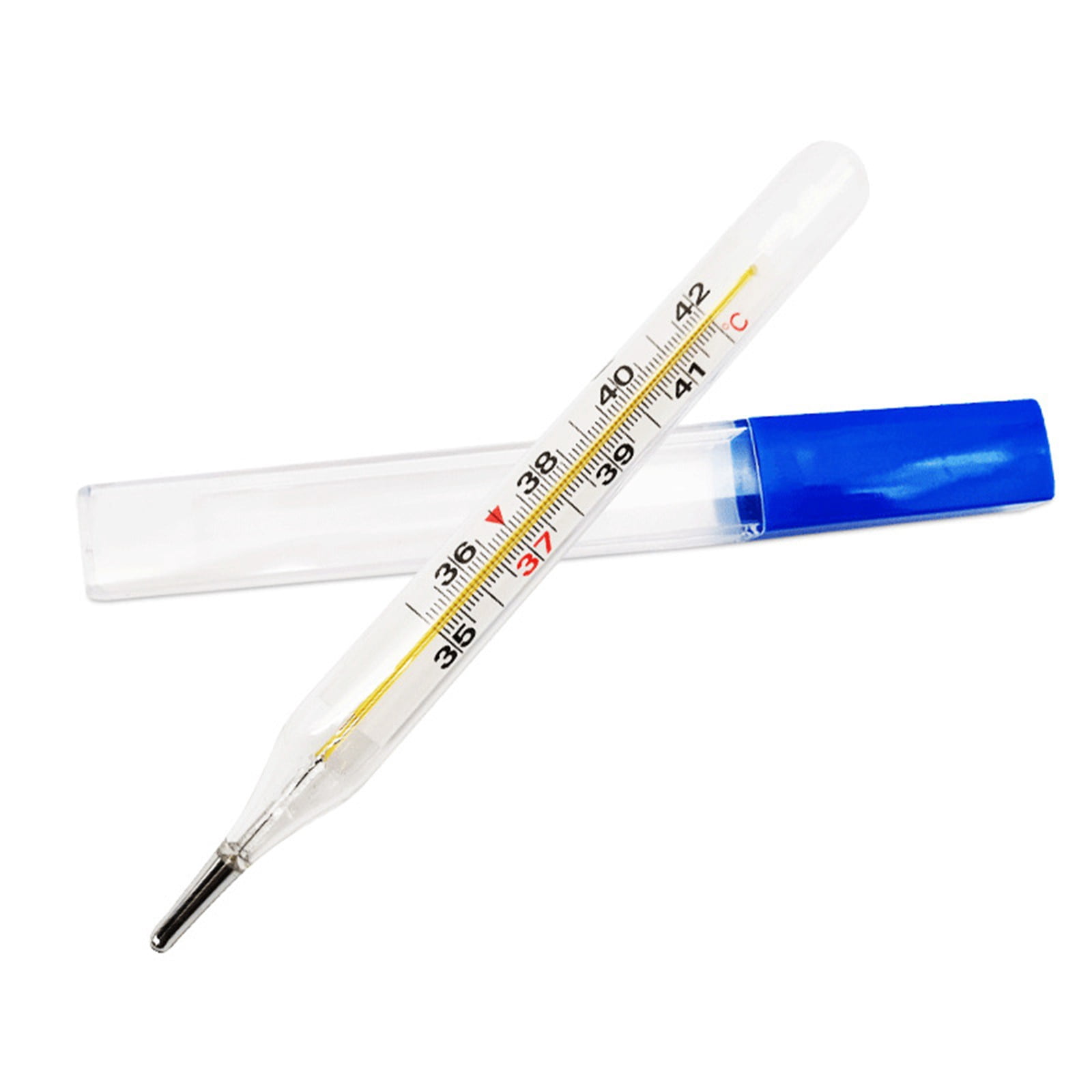 WIFKLSIIPG Mercury-Free Dual Scale Classic Traditional Glass Accuracy Thermometer 2ml