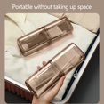 thumbnail image 4 of 2 In 1 Toothbrush Container And Mouthwash Cup, Portable Travel Organizer, Transparent Plastic With Lid, Large Capacity For Oral Care, Leak-Proof Design, Suitable For Travel, Camping, 4 of 6