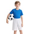 thumbnail image 4 of TOPTIE Short de Soccer pour Grands Garçons, Shorts de Course de 8 Pouces avec Poches - Blanc - M/ 10-12, 4 of 7