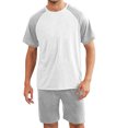 thumbnail image 1 of LSLJS Ensemble de Pyjama pour Homme Vêtements de Nuit Léger Séchage Rapide T-Shirts à Manches Courtes Shorts Doux Confortable Ensembles de Sommeil, Pyjamas pour Homme, 1 of 4