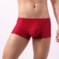 thumbnail image 3 of TIHLMK sous-Vêtements pour Hommes Tendance Mode Rayures Colorées Confortables Boxeurs Taille Basse, 3 of 7