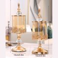 thumbnail image 3 of tamizeot Durable Glass Storage Crystal Glass Covered Storage Jar For Easy Cleaning Golden Large size, 3 of 5