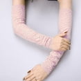 thumbnail image 2 of Kitchen Apron Sleeve Lace Arm Sleeve Uv Protection Sunscreen Gloves Uv Protection Fingerless,Pink Kitchen Apron Sleeve, 2 of 2