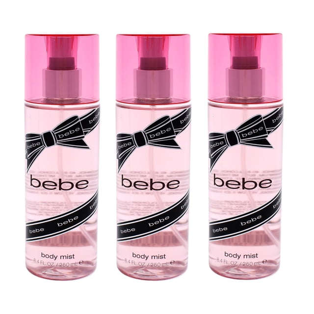 Bebe Silver par Bebe pour Femmes - Bruine pour le Corps 8,4 oz - Lot de 3