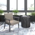 thumbnail image 4 of Mid-Century Modern Faux Leather Accent Chair in Grey, 4 of 7