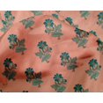 thumbnail image 4 of oneOone Silk Tabby Fabric Leaves & Floral Block Print Fabric BTY 42 Inch Wide, 4 of 4