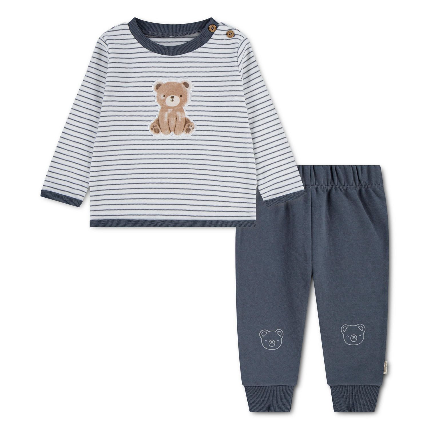 Ensemble Polaire 2 pièces Huggies pour Bébé Garçon: Haut à Manches Longues et Pantalon