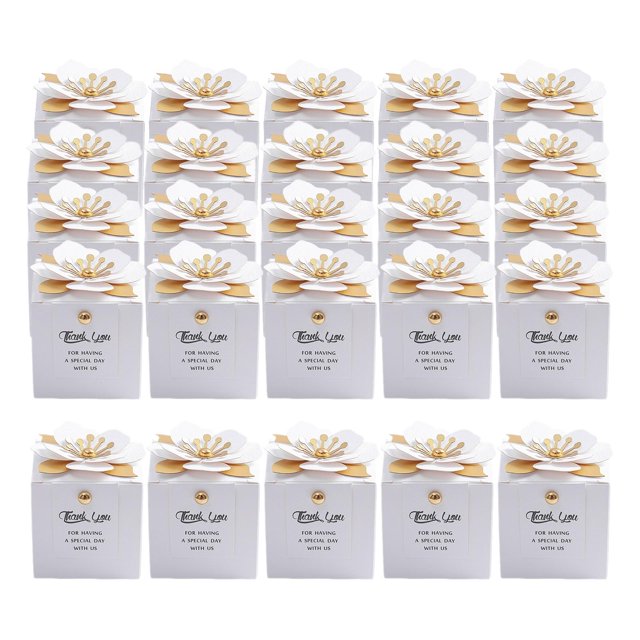 25 Pieces Candy Box for Weddings Anniversary Gift Box for Wedding Decoration stylem