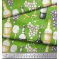 thumbnail image 2 of Soimoi Silk Fabric Grapes,Wine Glass & Bottle Printed Craft Fabric by the Yard 42 Inch Wide, 2 of 3