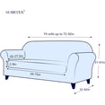 thumbnail image 3 of Subrtex Housse de Sofa en Jacquard Extensible à Rayures, 2 Pcs, 3 of 6