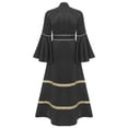 thumbnail image 4 of TiaoBug Clergy Robe for Women Long Sleeve Buttons Cassock Pulpit Church Minister Pulpit Robe Liturgical Vestments Black L, 4 of 7