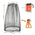 thumbnail image 2 of BKER Foulard Tête Filet Maille avec Cordon Filet d'Apiculteur Filet pour Tête Randonnée Bouclier pour Petit Ver Filet de Protection du Visage pour Hommes et Femmes pour Tout Amateur de Plein Air Sac de Rangement Chapeau de Soleil Foulard, 2 of 4