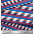 thumbnail image 3 of Soimoi Rayon Fabric Horizontal Stripe Print Sewing Fabric Yard 42 Inch Wide, 3 of 5