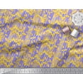 thumbnail image 2 of Soimoi Poly Georgette Fabric Stripe & Buttercup Floral Printed Fabric 1 Yard 52 Inch Wide, 2 of 3