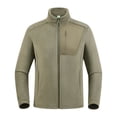 thumbnail image 4 of Lovzfmll Men's Polar Fleece Jacket, Solid Color Stand Collar, Long Sleeve Zip Front, Plush Lining, Fall Jackets for Men, Soft Thermal Jacket, 4 of 4
