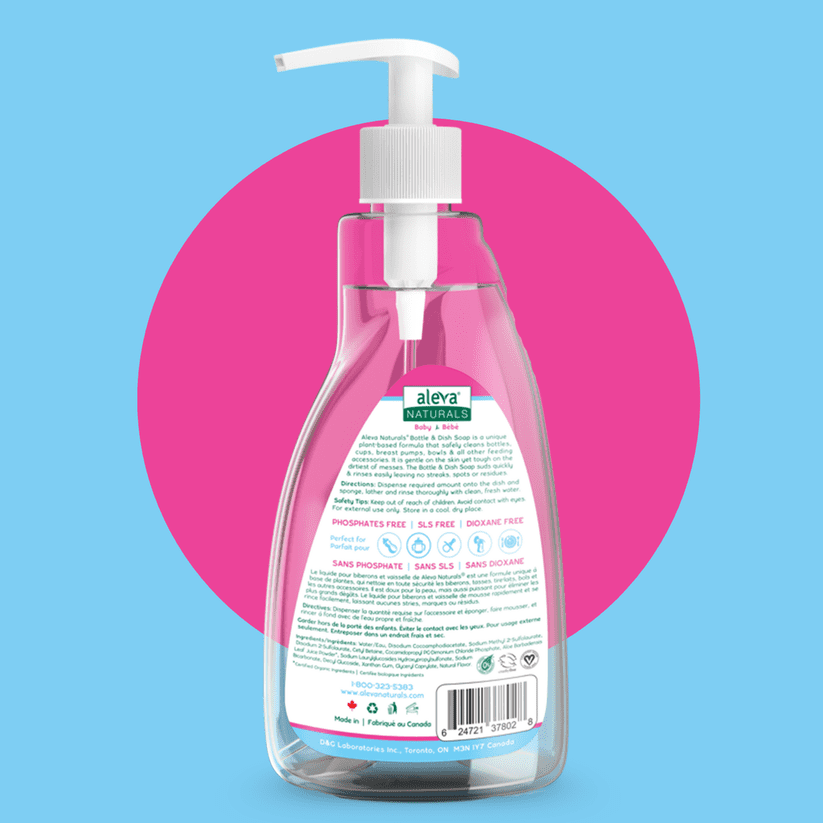 Aleva Naturals Bottle & Dish Liquid, Water Lily Scent - 500ml