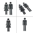 thumbnail image 2 of Lefu 1 Pair Self-adhesive Acrylic Men&Woman WC Door Sign Washroom Signage Sticker, 2 of 6