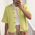 thumbnail image 2 of Cameland Cardigan Décontracté à Manches Cinq Boutons Col Rond pour Femmes, 2 of 6