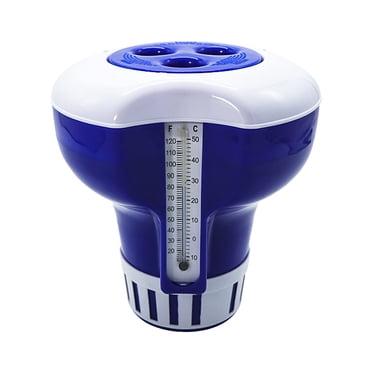 Pool Dispenser, Mistaha 7 Inch Pool Chemical Dispenser with Thermometer Floating Chlorine Tablets Dispenser Spa Chemical Dispenser for Outdoor Indoor Swimming Pools Spas Hot Tubs Fish Ponds