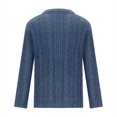 thumbnail image 3 of Dvkptbk Sweater Man Fashion Long Sleeve Wool Sweater Wool Sweater Button Pocket Knit Tops Clothes on Clearance, 3 of 5