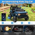 thumbnail image 4 of iYofe Ford Bronco Raptor Electric Ride on Toy Car for Toddler Kids, 12V Battery Powered Ride on Cars w/Remote Control, Bluetooth & Lights, Blue, 4 of 7