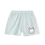 Wo-Fusoul Toddler Girls and Boys Summer Shorts, airy Pull-On Elastic Waist Casual Play Shorts with Fun Prints