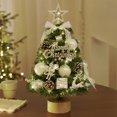 thumbnail image 4 of White Mini Christmas Tree Desktop Decoration Diy, Compact Plastic Tree For Small Spaces, Office, Bedroom, No Assembly Required For Instant Festive Vibes On Tabletop, 4 of 7
