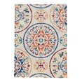 thumbnail image 1 of Linon Tapis Tripoli Rondels en Polyester Tufté à la Main 5'x7' en Ivoire, 1 of 4