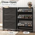 thumbnail image 2 of Vabches  Shoe Storage Cabinet with 3 Flip Drawers, Narrow Shoe Rack Cabinet for Entryway Hallway, Free Standing Shoe Storage Organizer, 2 of 7