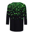 thumbnail image 5 of T-Shirts pour Femmes, Imprimé pour la Saint-Patrick, Col Rond, Manches Trois-Quarts, T-Shirt Ample, Saint-Patrick, 5 of 5