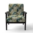 thumbnail image 4 of Designart "Tropics In Neutral Tones IV" Green Tropical Upholstered Accent Chair - Tropical Arm Chair For Bedroom, 4 of 7