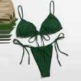 thumbnail image 2 of Swimming Suits for Women Three-Point Bikini Skinny Hot Spring with Small Breasts Green Womens Bathing Suits XL, 2 of 3