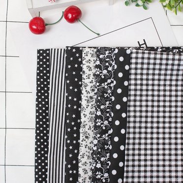 Qiilu Cotton Fabric, 7Pcs Fabric For Sewing, Sewing For Crafting Quilting Home Decoration