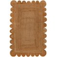 thumbnail image 1 of Handmade Braided Natural Farmhouse Jute Scalloped Rugs , Home Décor Natural Jute Rugs & Carpet Size , 2 x 3 Feet ( 60 cm x 90 cm )Rectangle, 1 of 3